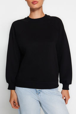 TRENDYOLMILLA Bordo Relaxed/Rahat Kal?p Basic Reglan Kol Bisiklet Yaka Orme Sweatshirt TWOAW24SW00104 фото 10