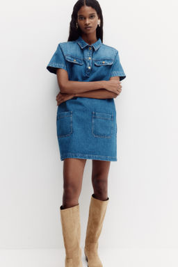 Vestido denim con cuello camisero - H&m фото 2