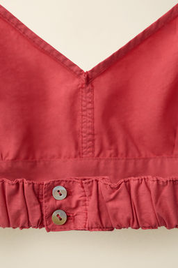 TOP POPEL?N CREATED BY CARAMEL LONDON X ZARA / Rojo