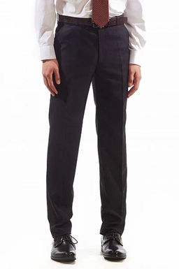 Брюки для мальчика, футер полуприлегающий (черный)