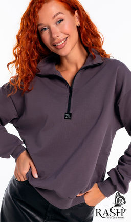 Свитшот на молнии "Аллегро" серый Цвет:как на фото