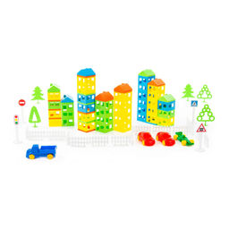 Конструктор Построй свой город (146 элементов) (в пакете) - Полесье фото 3