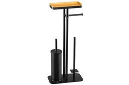 Подставка для туалетной бумаги и ершика 30*17*68,8 см Черная - Elan gallery фото 5