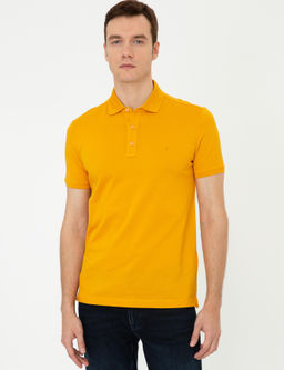 Koyu Sar_ Polo Yaka Slim Fit Basic Merserize T-shirt