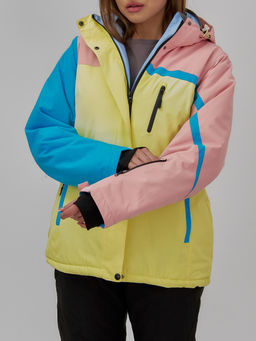 Горнолыжный костюм женский зимний желтого цвета 016J - Chunmai фото 16