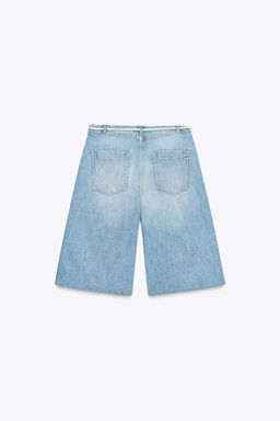 ZW COLLECTION LOW-RISE DENIM BERMUDA SHORTS - Zara фото 2