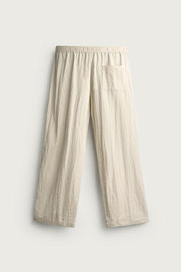 PANTAL?N T?CNICO RELAXED FIT EFECTO ARRUGADO / Beige - Zara фото 7