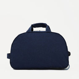 Сумка дорожная на молнии, на колёсах, 2 наружных кармана, цвет синий - Simaland фото 2