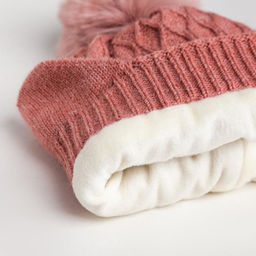 Шапка для девочки MINAKU «Ромбы», размер 50-52, бежевая