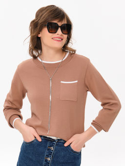 Джемпер вязаный с карманом - Stilla фото 7