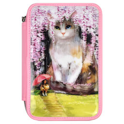 Пенал школьный Феникс+, арт.63002/ 6 КОТ В САКУРЕ  фото 4