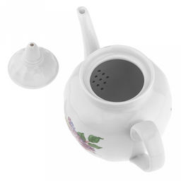 Чайник заварочный фарфоровый Сирень 900мл, д13см, h14см, форма Гранатовый (Россия) - Домашняя мода фото 4