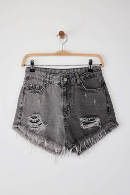 TRENDYOLMILLA Denim Renk Bloklu Denim Plaj Sort TBESS22SR0391 фото 6