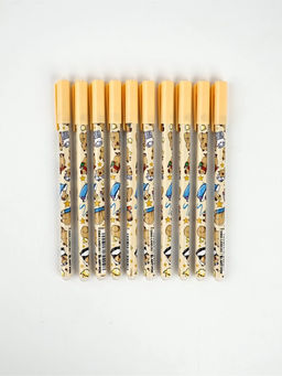 Цена за 10 шт. Ручка пластик пиши-стирай с колпачком "Капибара", синяя паста, гелевая 0,5 мм