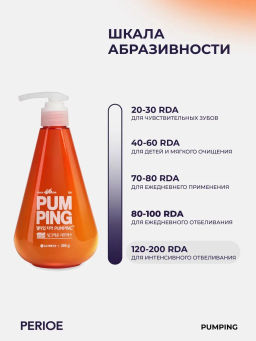 Зубная паста отбеливающая Whitening Pumping Toothpaste 285 г PERIOE / Перио фото 22