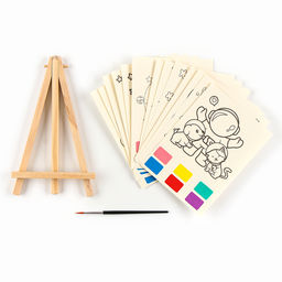 Водная раскраска Космос, с кисточкой и мольбертом, виды МИКС - Simaland фото 2