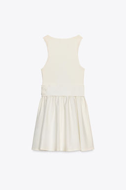 TWILL DRESS WITH CONTRAST BELT - Zara фото 6
