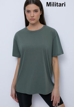 OmT_D1301 Фуфайка (футболка) OVERSIZE, COTTON - blu notte