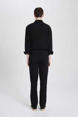 Хлопковые брюки прямого кроя свободного покроя - Defacto фото 9