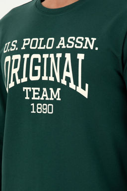 Мужской темно-зеленый свитшот - U.s. polo assn фото 7