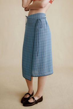 FALDA CUADROS CREATED BY CARAMEL LONDON X ZARA / Azul фото 2