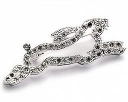 Брошь в стразах Заяц PR2474