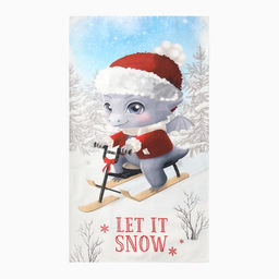 Полотенце Этель Let it snow 40х73 см, 100% хл, саржа 190 г/м2  фото 2