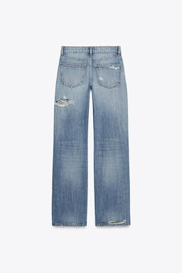 TRF RIPPED MID-WAIST JEANS - Zara фото 6