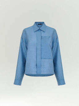 ЕМКА / Укороченная рубашка из тенсела - Emka фото 5