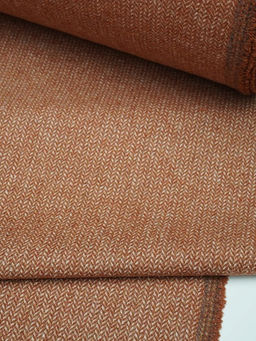 Шерсть пальтово-костюмная Твид Мелкая елочка цв.терракотово-бежевый, ш.1.5м, шерсть-40%, п/э-60% - Купава фото 17