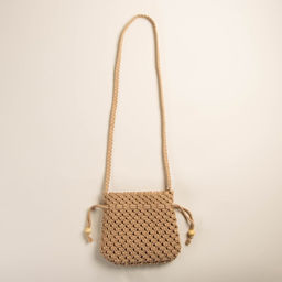 Сумка женская SL Home, ручное плетение, хлопок, длина ручек 55 см, 22×22 см