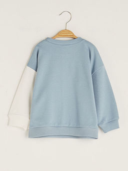 Bisiklet Yaka Uzun Kollu Bask?l? Erkek Bebek Sweatshirt - Waikiki фото 2