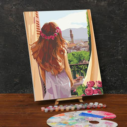 Картина по номерам на холсте с подрамником Утро в Италии 40 50 см