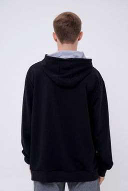 Худи мужское из футера 3-х нитки черный - Амадэль фото 7