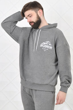 Арт. 6576 Толстовка мужская 46-54 (5 шт) Цвет:серый меланж