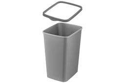 Ведро для мусора с фиксатором 33 л 36*28*45,5 см Тандем сер.металлик/серый (843458) - Elan gallery фото 4