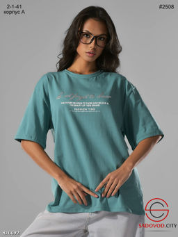 Футболка женская в стиле оверсайз с принтом - Bruno фото 5