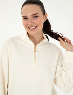 Ekru Regular Fit Modal Kuma_ Sweatshirt - Pierre cardin фото 2