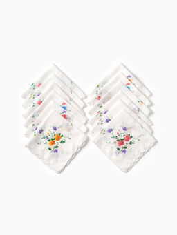 Платки носовые женские Экономь и Я. Полянка 30?30 см, набор 12 шт., рис. МИКС