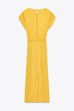 BELTED SATIN MIDI DRESS - Zara фото 7
