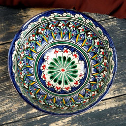 Коса Риштанская Керамика Узоры 15 см, малая, микс - Шафран фото 2