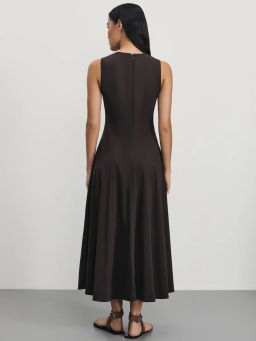 Платье миди приталенного кроя из хлопка / Zarina  фото 6