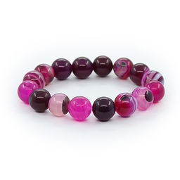 Браслет Классика агат малиновый 12мм, длина 18см - Agat77 фото 2