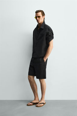 BERMUDA FLUIDA RELAXED FIT / Negro - Zara фото 4
