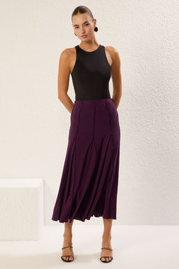 TRENDYOLMILLA Siyah Dikis Detayl? Godeli Esnek Maxi Orme Etek TWOAW25ET00156 фото 2