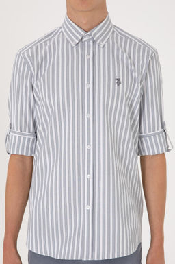 Erkek Gri Uzun Kollu G_mlek Sepette S_rpriz _ndirim - U.s. polo assn фото 6