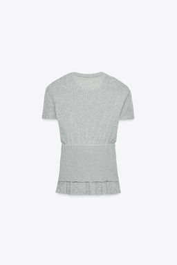 DOUBLE CORSET CHUNKY KNIT T-SHIRT - Zara фото 5