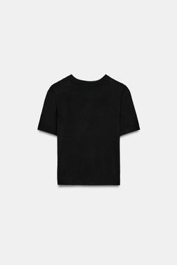 JERSEY B?SICO PUNTO MANGA CORTA / Negro - Zara фото 6