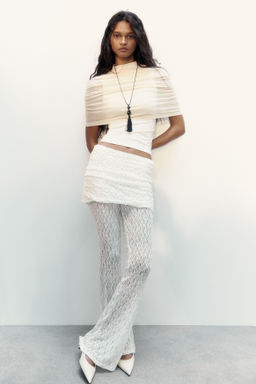 Top de punto con detalle efecto capa - H&m фото 3