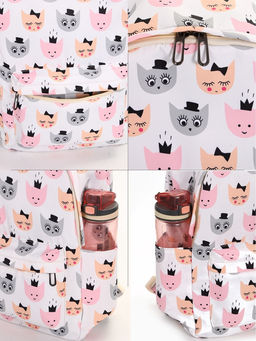 Набор: рюкзак школьный и пенал, с карманами, с принтом, размер 29?12?41 см, розовый